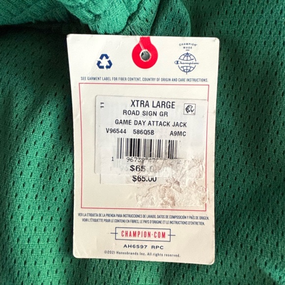 Champion Jacket Men's Large Game Day Attack Logo Mesh Full Zip Track - Picture 4 of 12